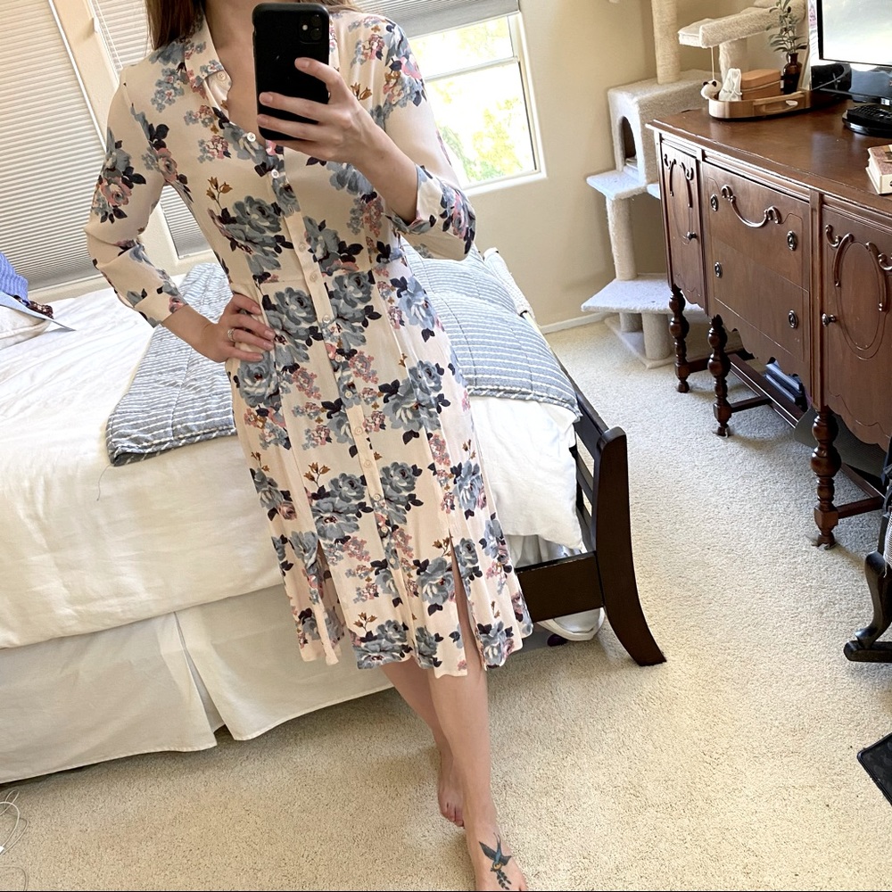 Cath Kidston Floral Button-front Dress — EU 8